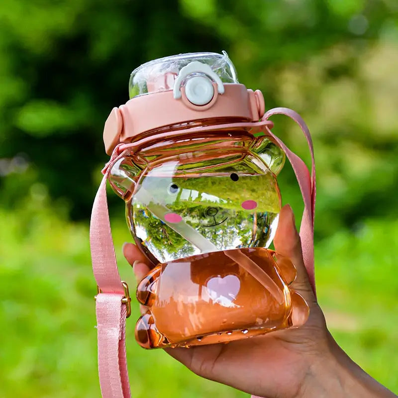 Animal Shaped Kids Water Bottle - 850ML / Pink
