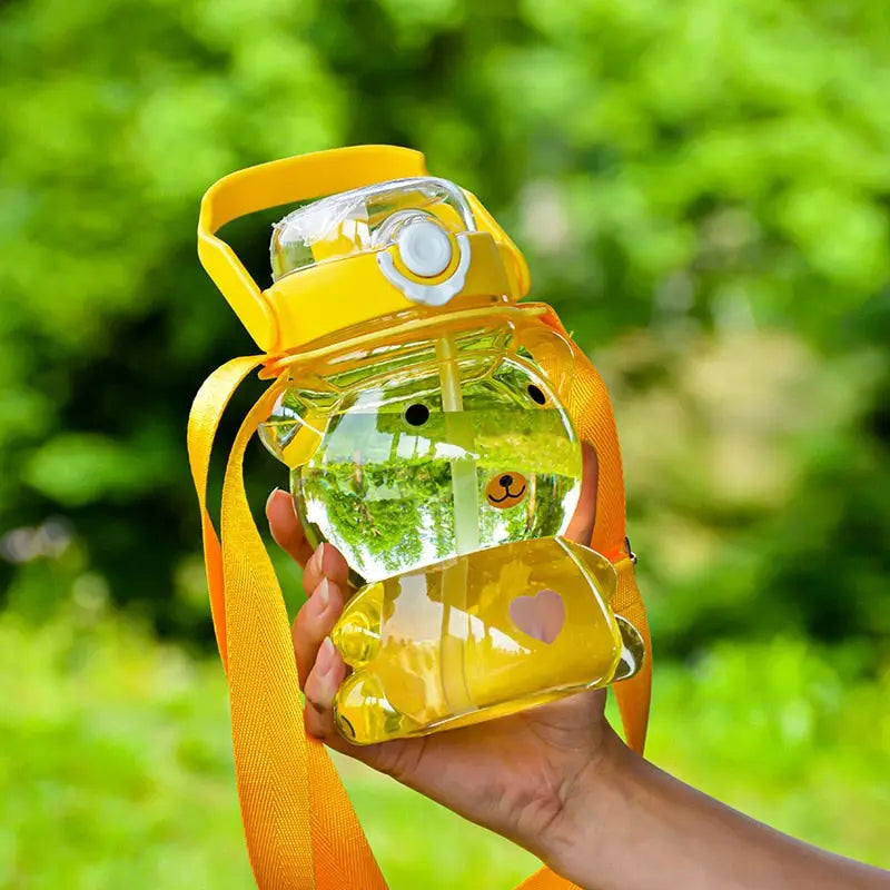 Animal Shaped Kids Water Bottle - 850ML / Yellow