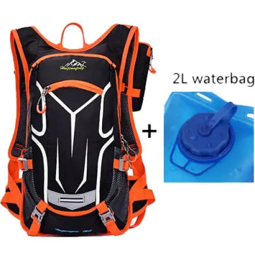 Backpack Cooler For Cycling - Orange With Water