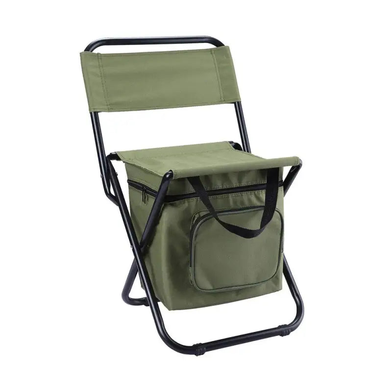 Backpack cooler with foldable chair - Army Green