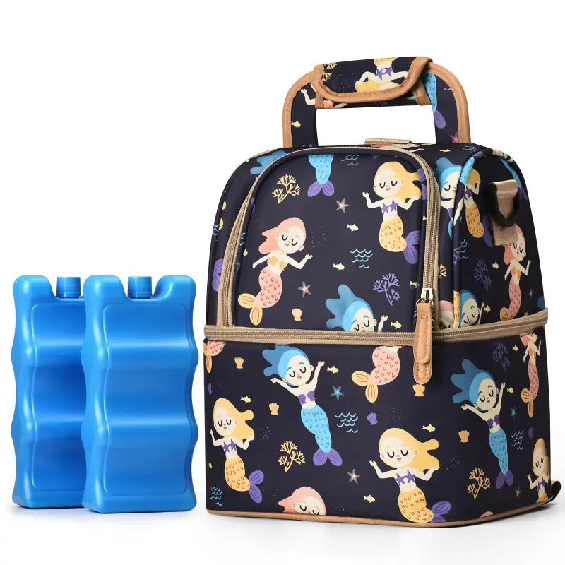 Backpack cooler with ice pack - Black Mermaid