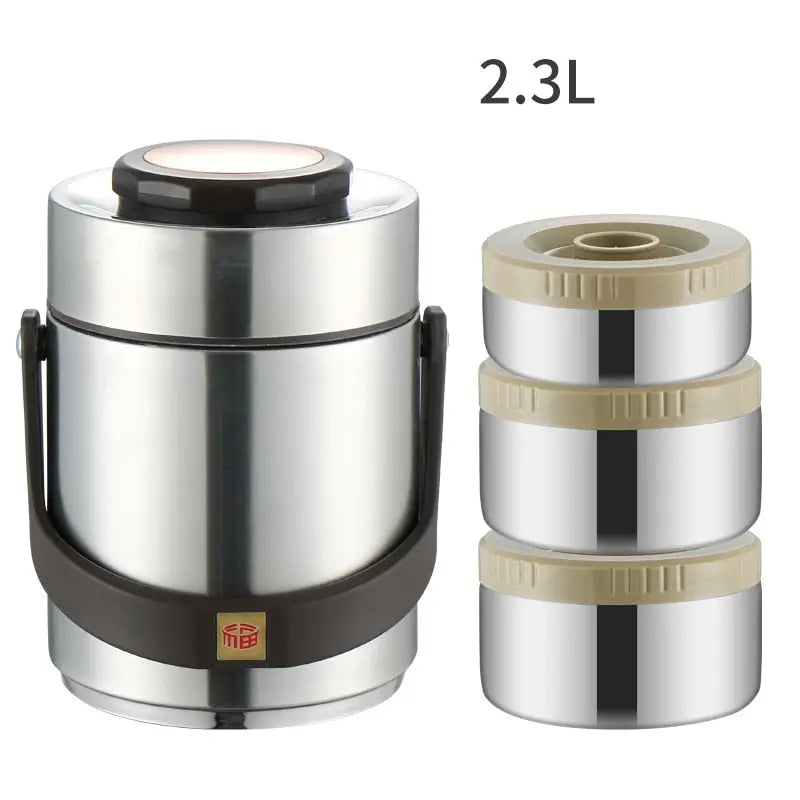 Bento Box Stainless Steel - 2.3L Silver