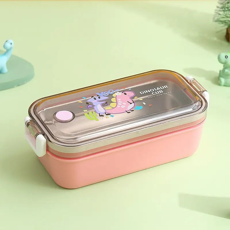 Bento Style Lunch Box - Single Layer Pink