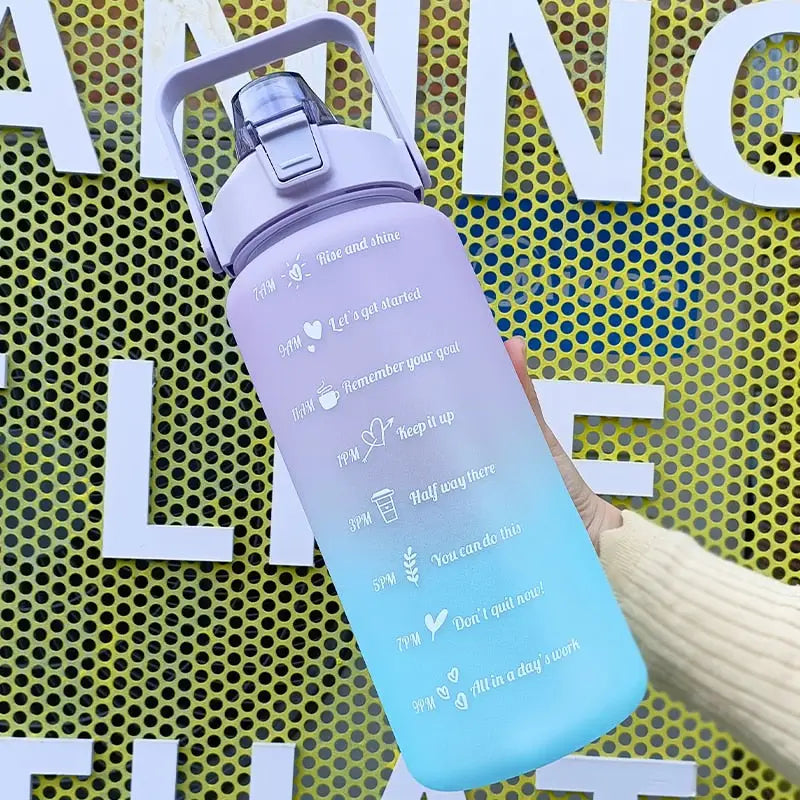 Big Motivational Sports Water Bottle - 2000ml / Purple