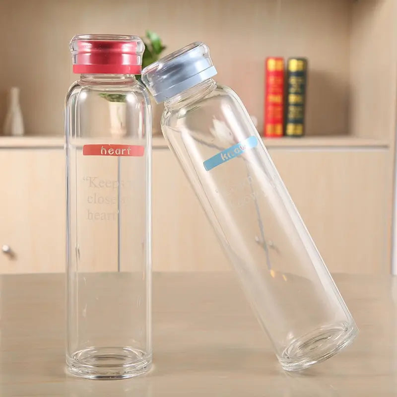 Clear Glass Water Bottle