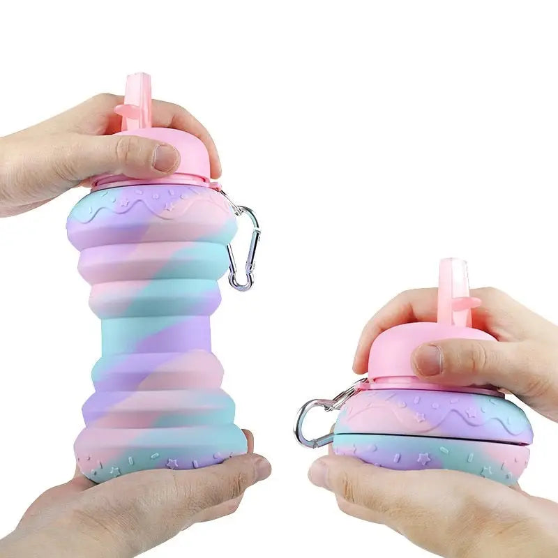 Collapsible Colorful Kids Water Bottle