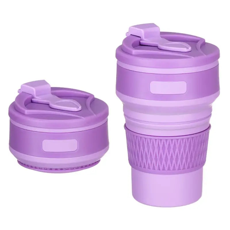 Collapsible Cup Water Bottle - Purple