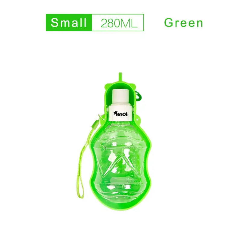 Collapsible Pet Travel Water Bottle - 280 ML Green