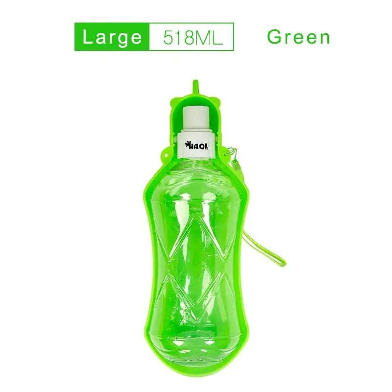 Collapsible Pet Travel Water Bottle - 518 ML Green