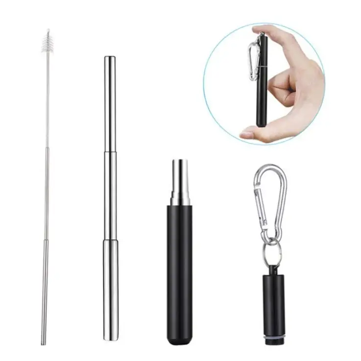 Collapsible Reusable Straw - Black