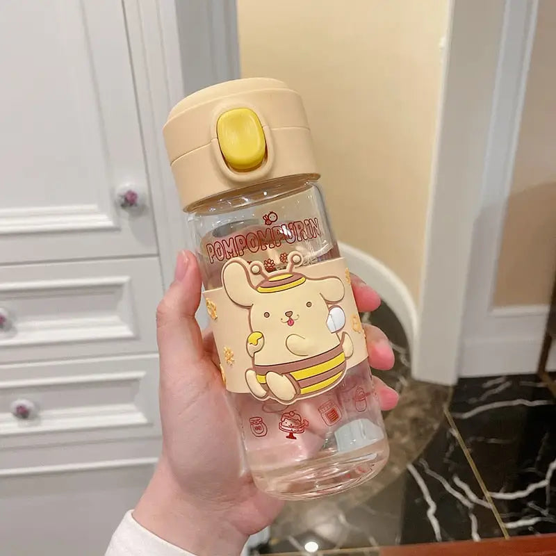 Cute Cinnamoroll Kids Water Bottle - Yellow