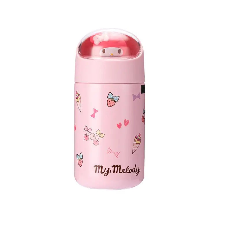 Cute Mini Cartoon Thermos Bottle - Pink