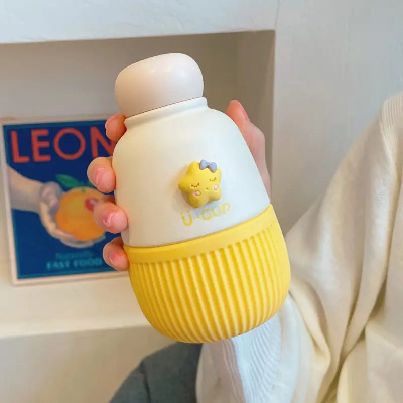 Cute Mini Stainless Kids Water Bottle - 250ml / Yellow