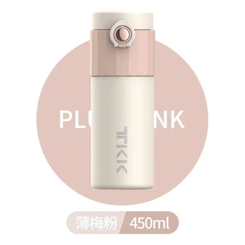 Cute Portable Stainless Steel Water Bottle - 450ml / Pink