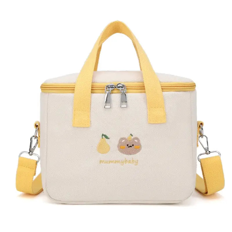 Cute School Lunch Bag - Yellow