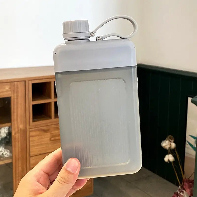 Flat Sports Water Bottle - 450ML / Grey
