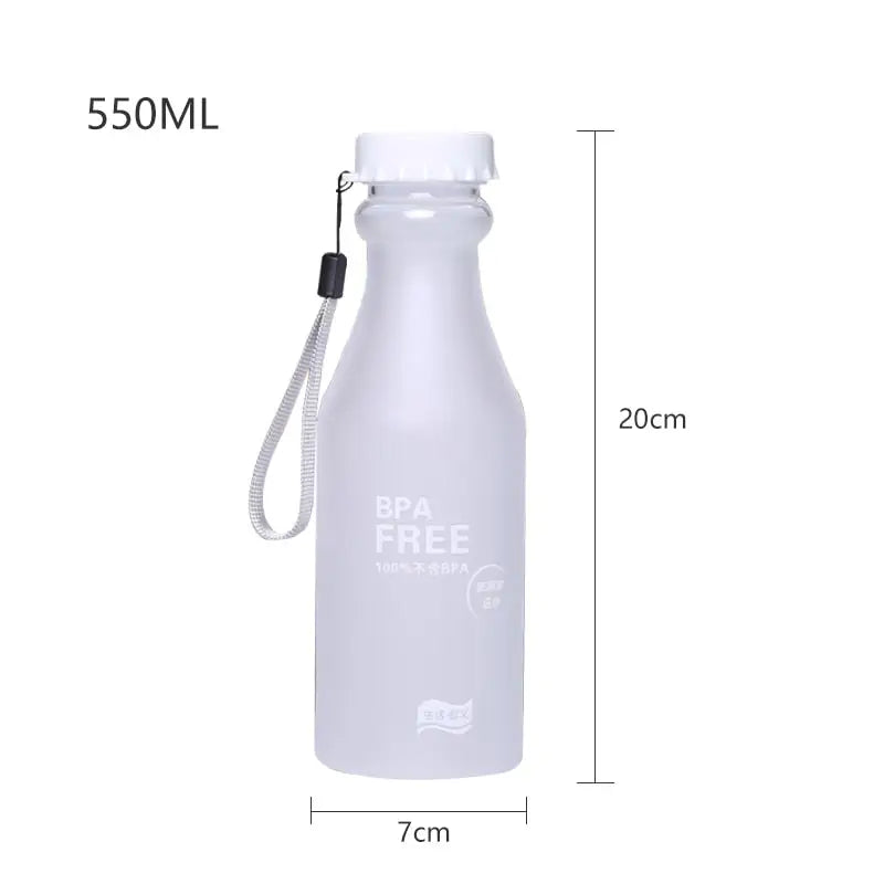 Frosted Sports Water Bottle - 550ML / White