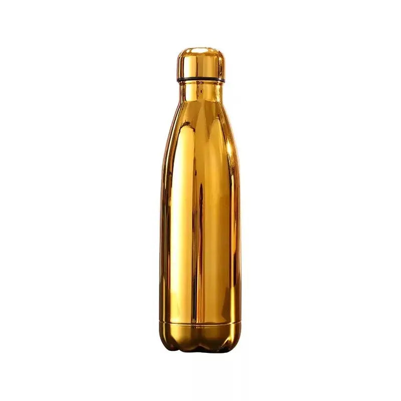Glossy Stainless Steel Water Bottle - Gold