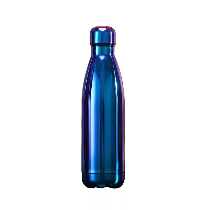 Glossy Stainless Steel Water Bottle - Purple