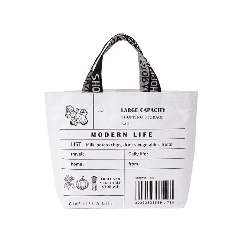 Grocery Cute Cooler Bag - White