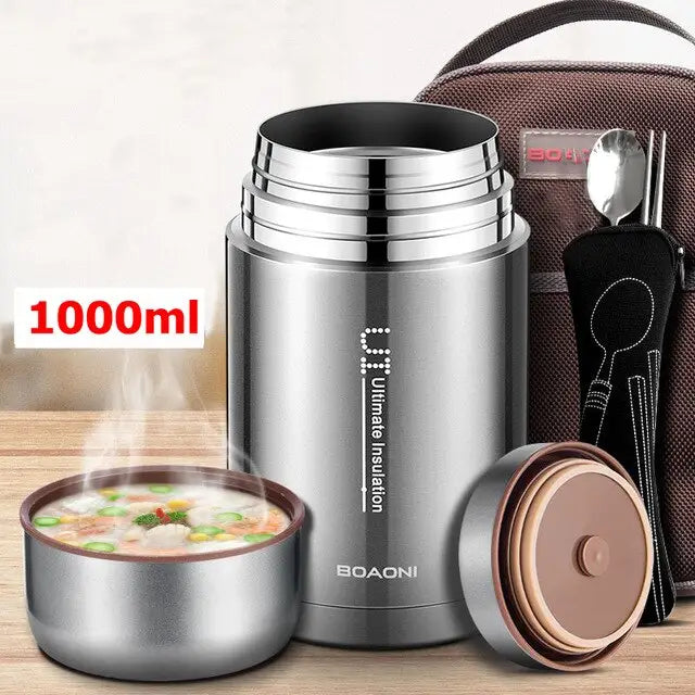 Hot Soup Thermos - Silver 1000ml