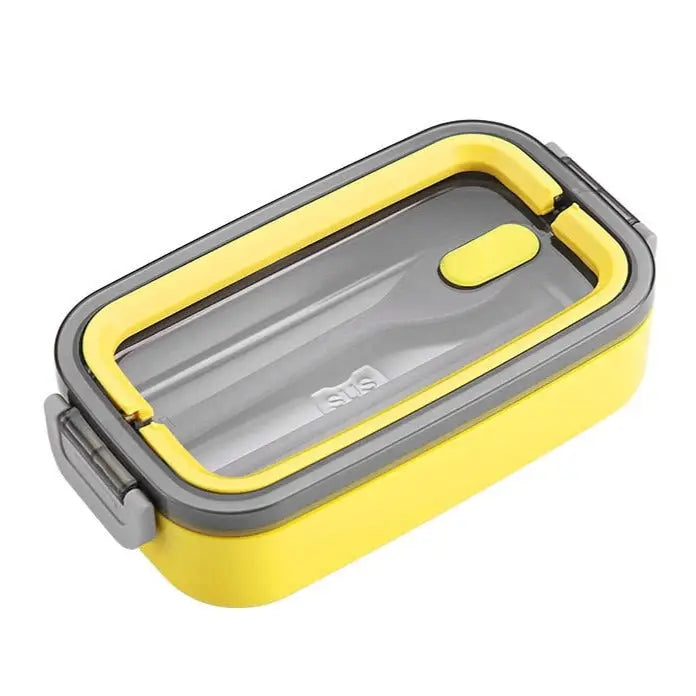 Insulated Bento Lunch Box - Single Layer Yellow