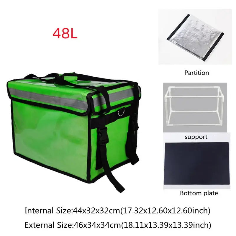 Insulated Catering Delivery Bags - Green 48 L