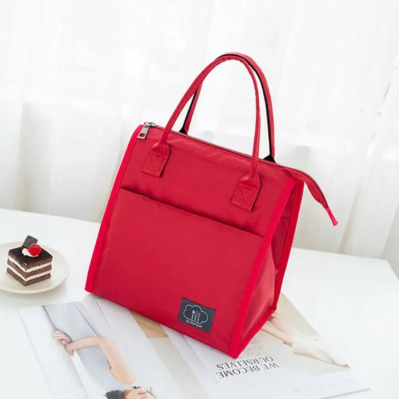 Insulated Lunch Totes - Red / Small