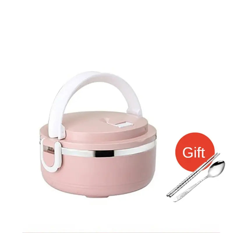Insulated Lunchbox - Pink 1 Layer