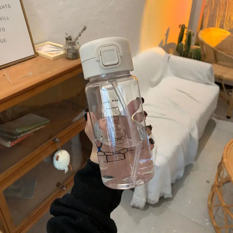 Kawaii Glass Water Bottle