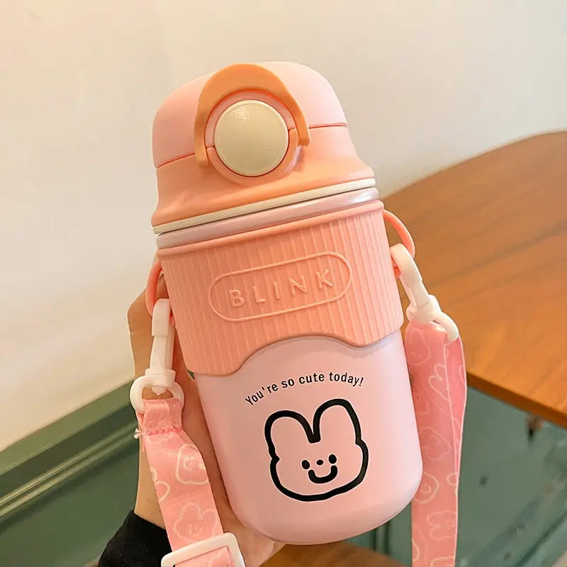 Kids Tumbler Water Bottle - 480ml / Pink