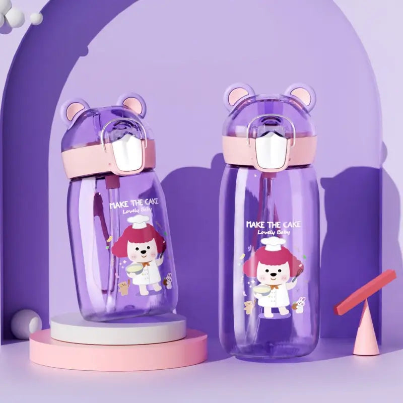 Kids Water Bottles for School - 400ml / Purple