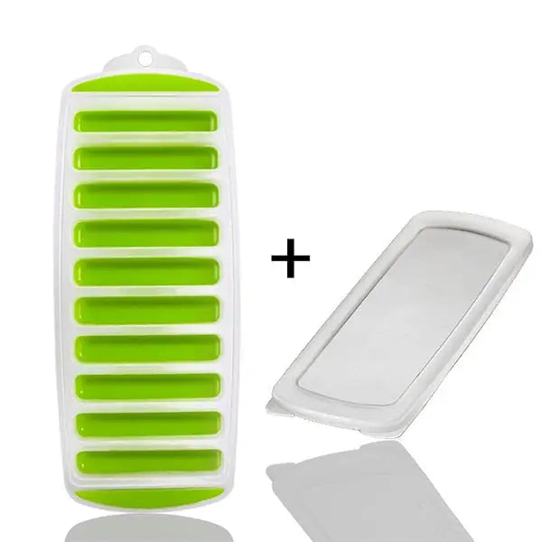 Large Ice Packs for Lunch Boxes - Long Green W Lid