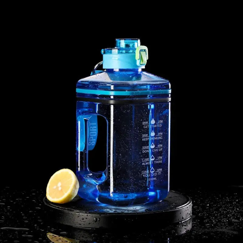 Large Portable Sports Water Bottle - Blue