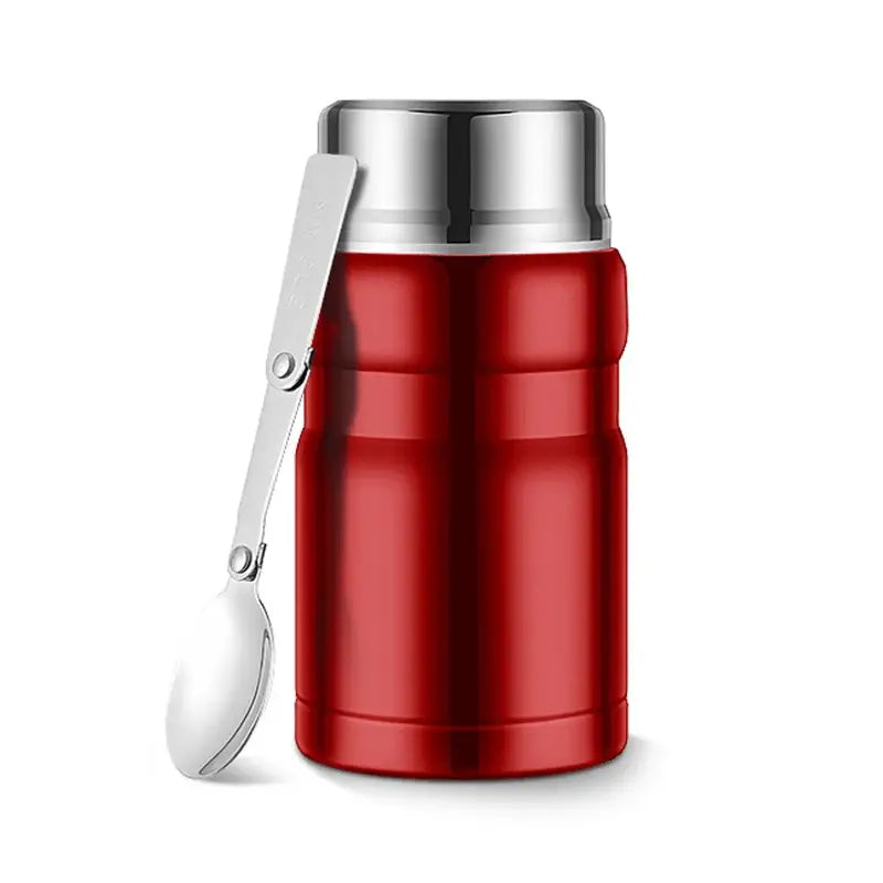 Insulated Food Soup Thermos Flask wide mouth comes with utensils