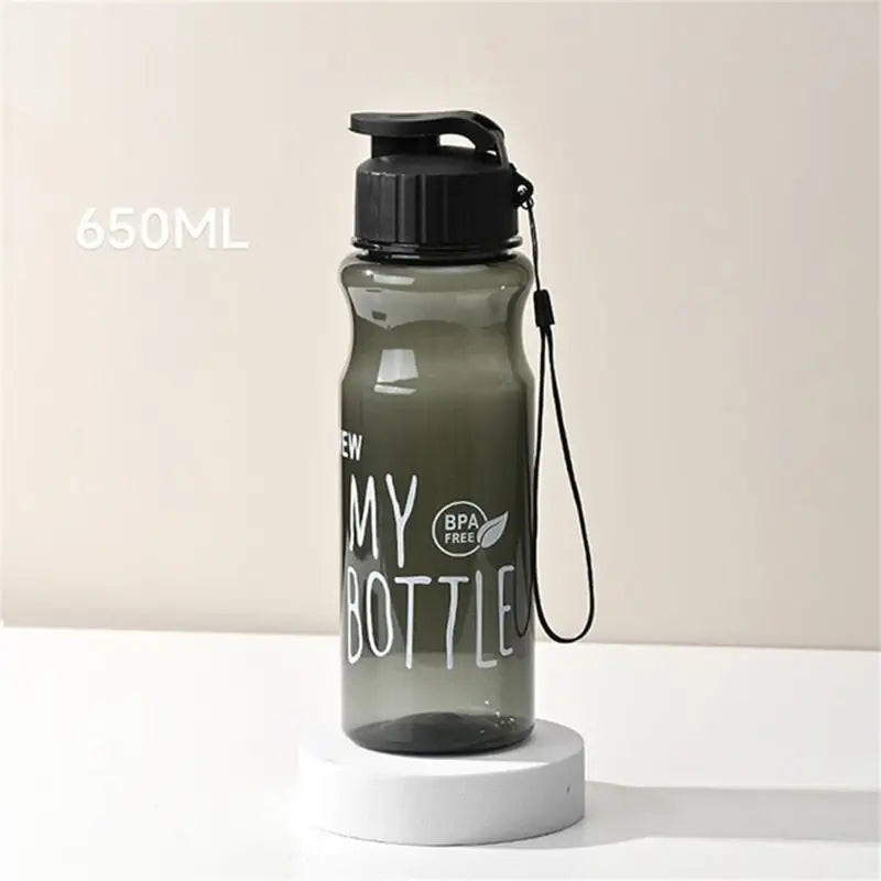 Lightweight Sports Water Bottle - 650ml / Black