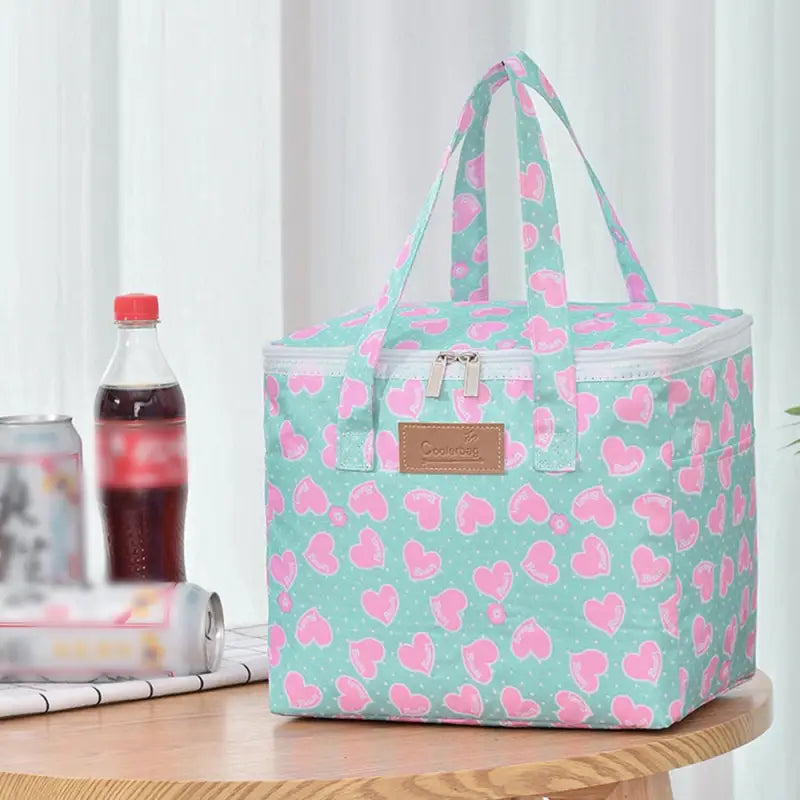 Lunch Bags for Commuting - Pink Love / 17x27x24cm