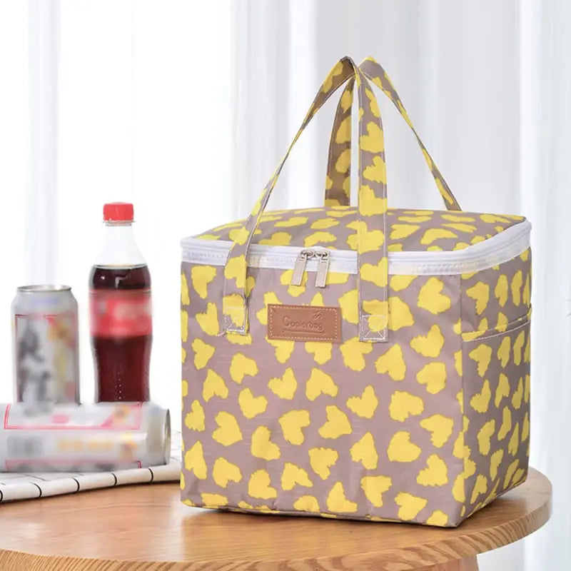Lunch Bags for Commuting - Yellow Love / 17x27x24cm