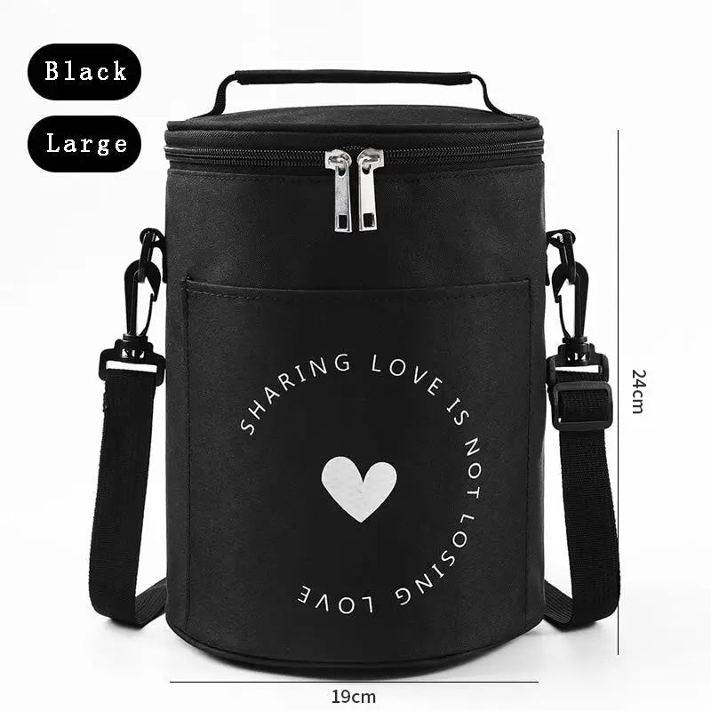 Lunch Bags for Travel - Black-L