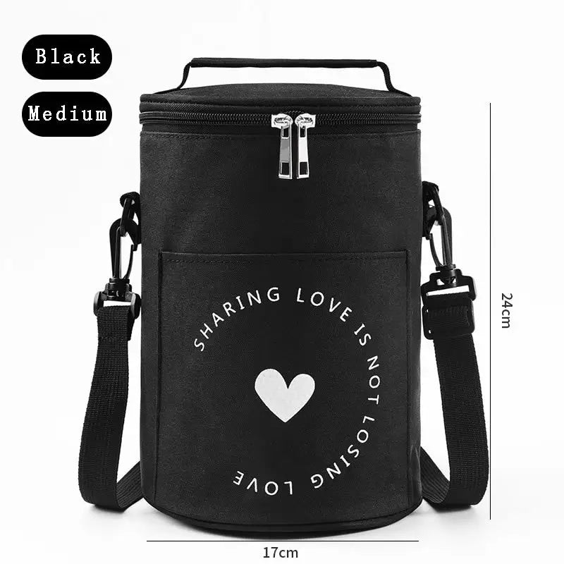 Lunch Bags for Travel - Black-M
