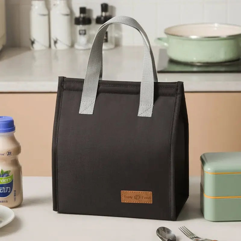 Lunch Bags with Bento Boxes - Black / 22.5x13x25.5CM