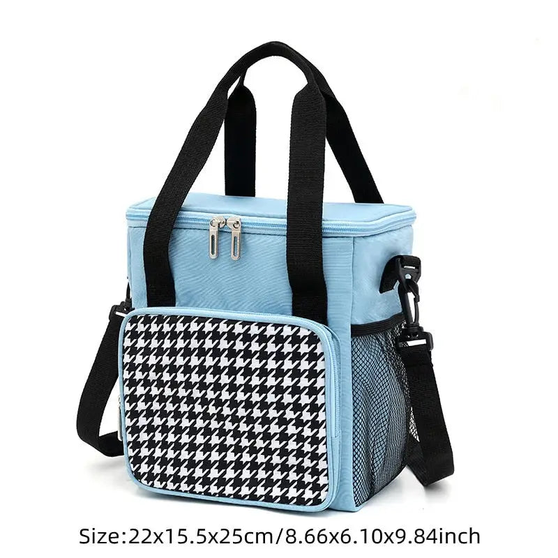 Lunch Bags with Crossbody Strap - Baby Blue