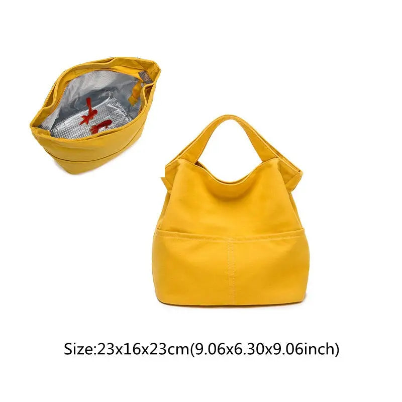Lunch Bags with External Pocket - Yellow