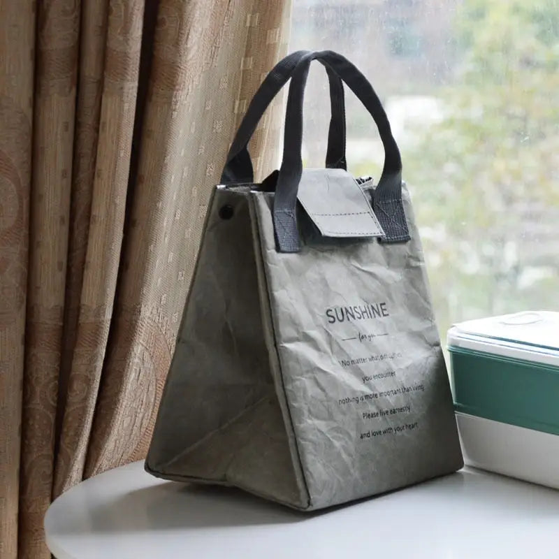 Lunch Bags with Foldable Design - Gray