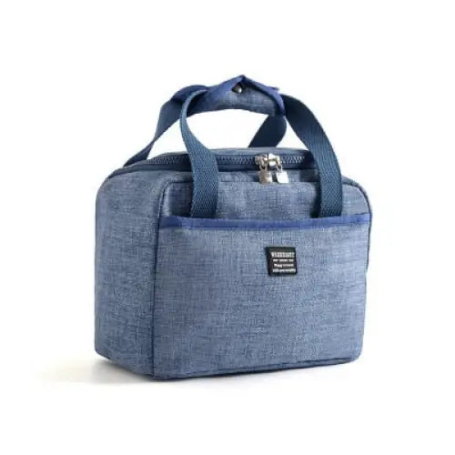 Lunch Bags with Front Pocket - Blue