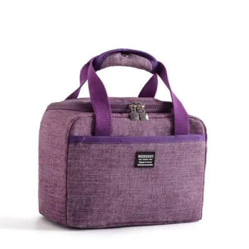 Lunch Bags with Front Pocket - Purple