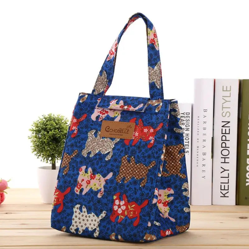 Lunch Bags with Pattern - Blue