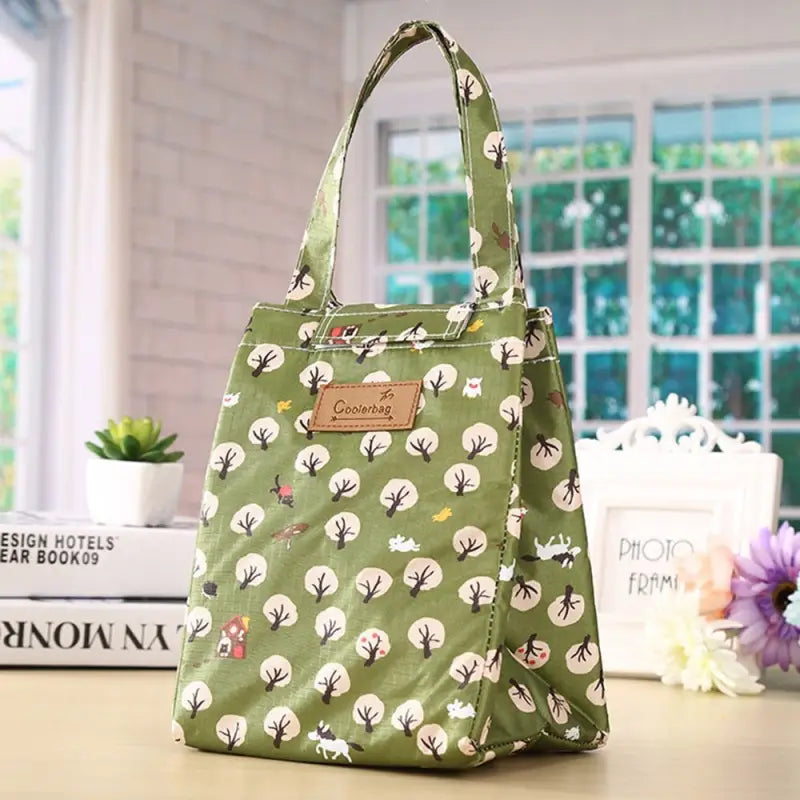 Lunch Bags with Pattern - Green