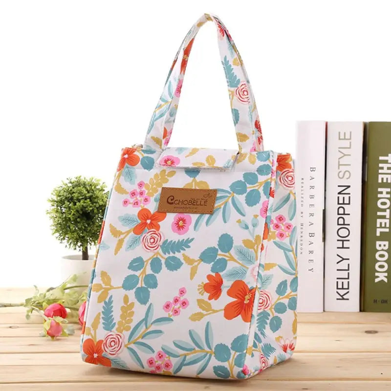 Lunch Bags with Pattern - Light Blue
