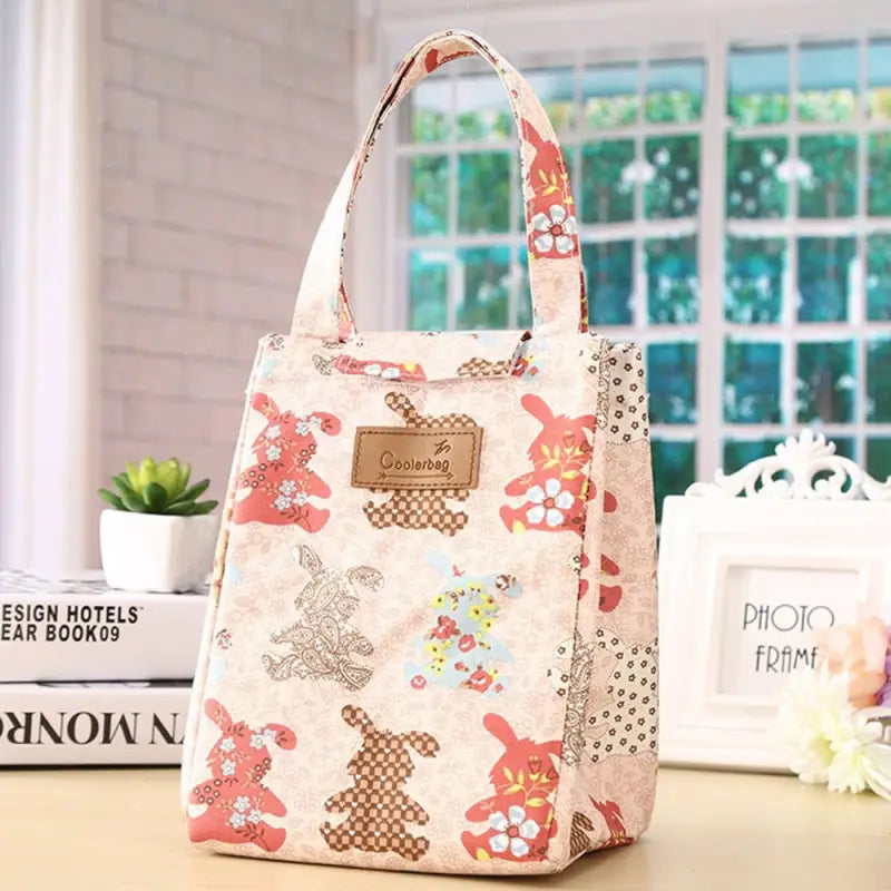Lunch Bags with Pattern - Peach